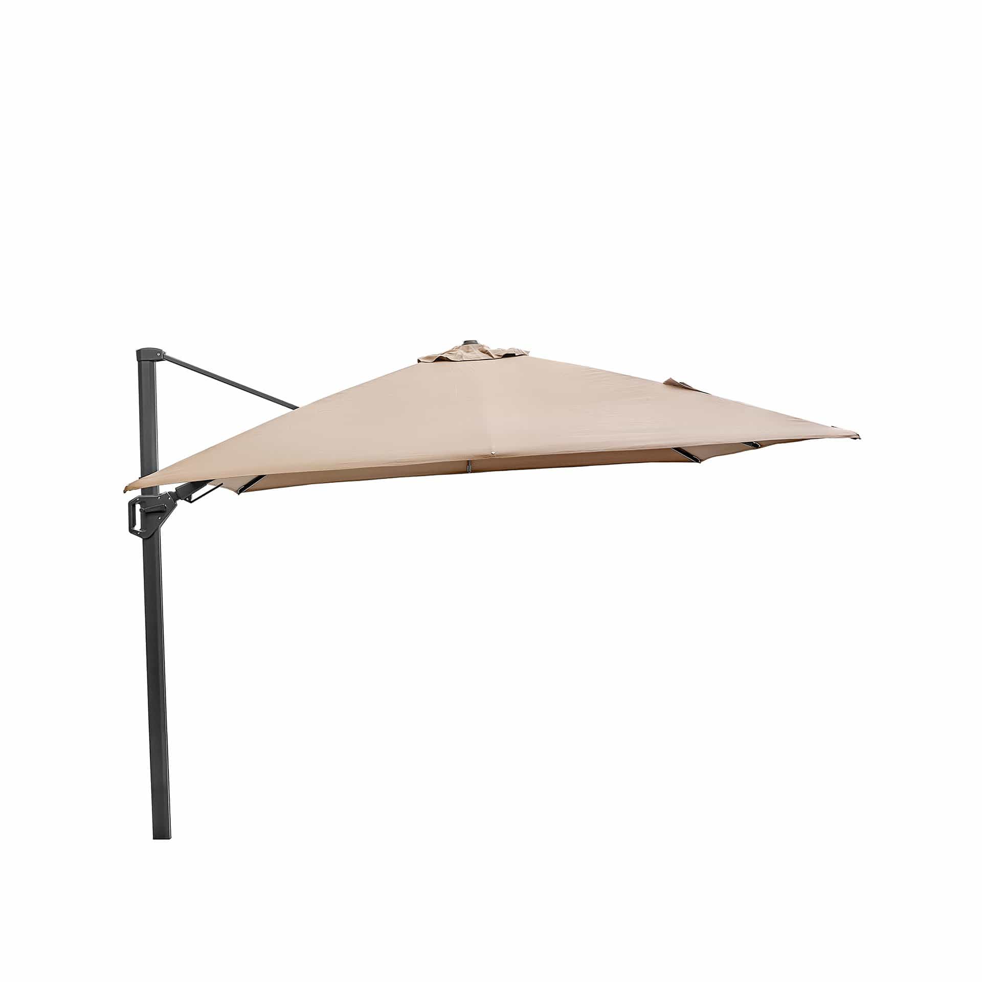Platinum Challenger Taupe 3m Square Parasol