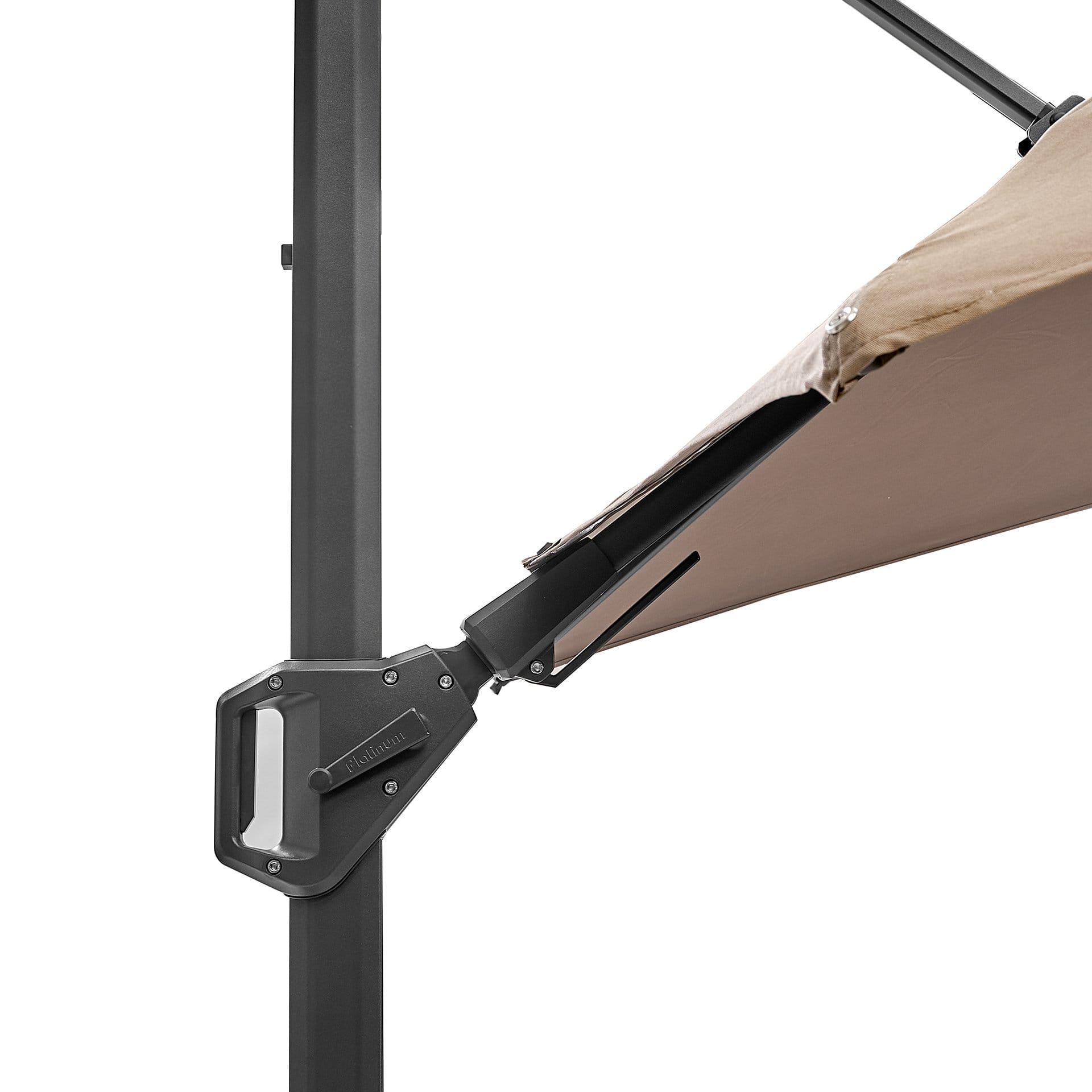 Platinum Challenger Taupe 3m Square Parasol