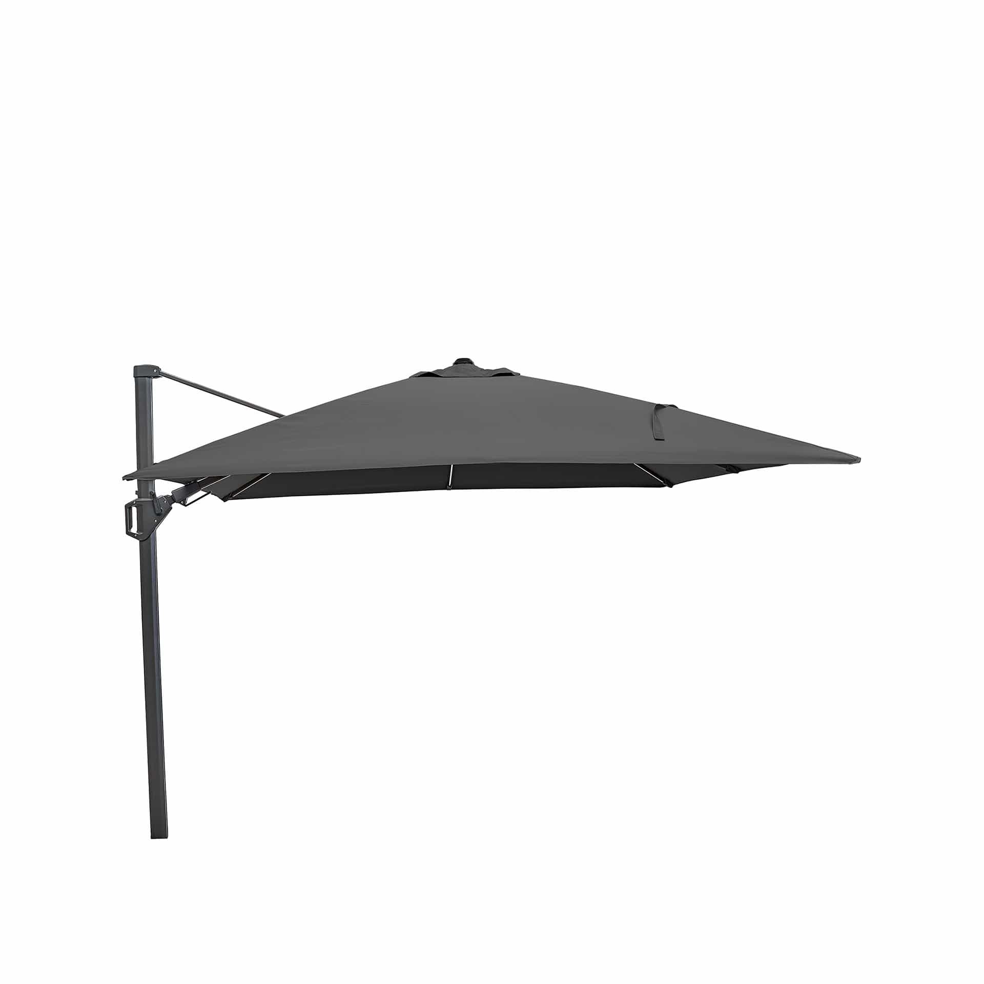 Platinum Glow Challenger Anthracite 3m Square Parasol