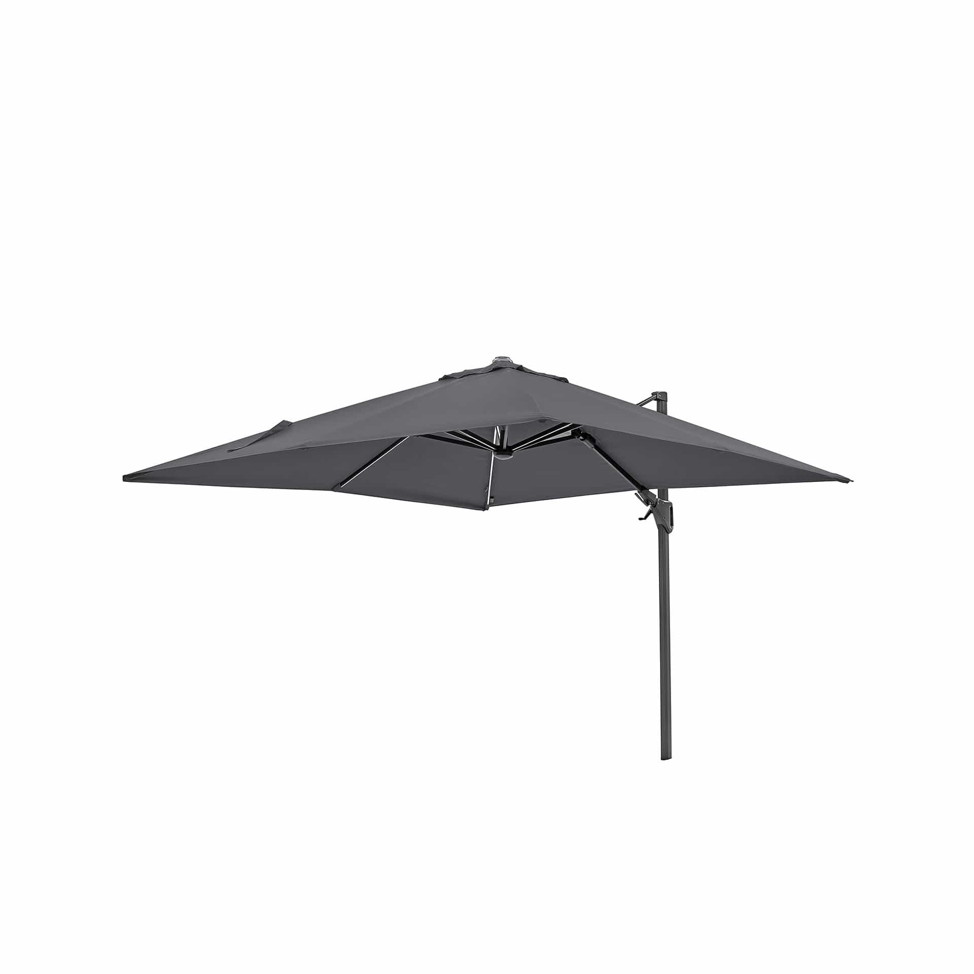 Platinum Glow Challenger Anthracite 3m Square Parasol