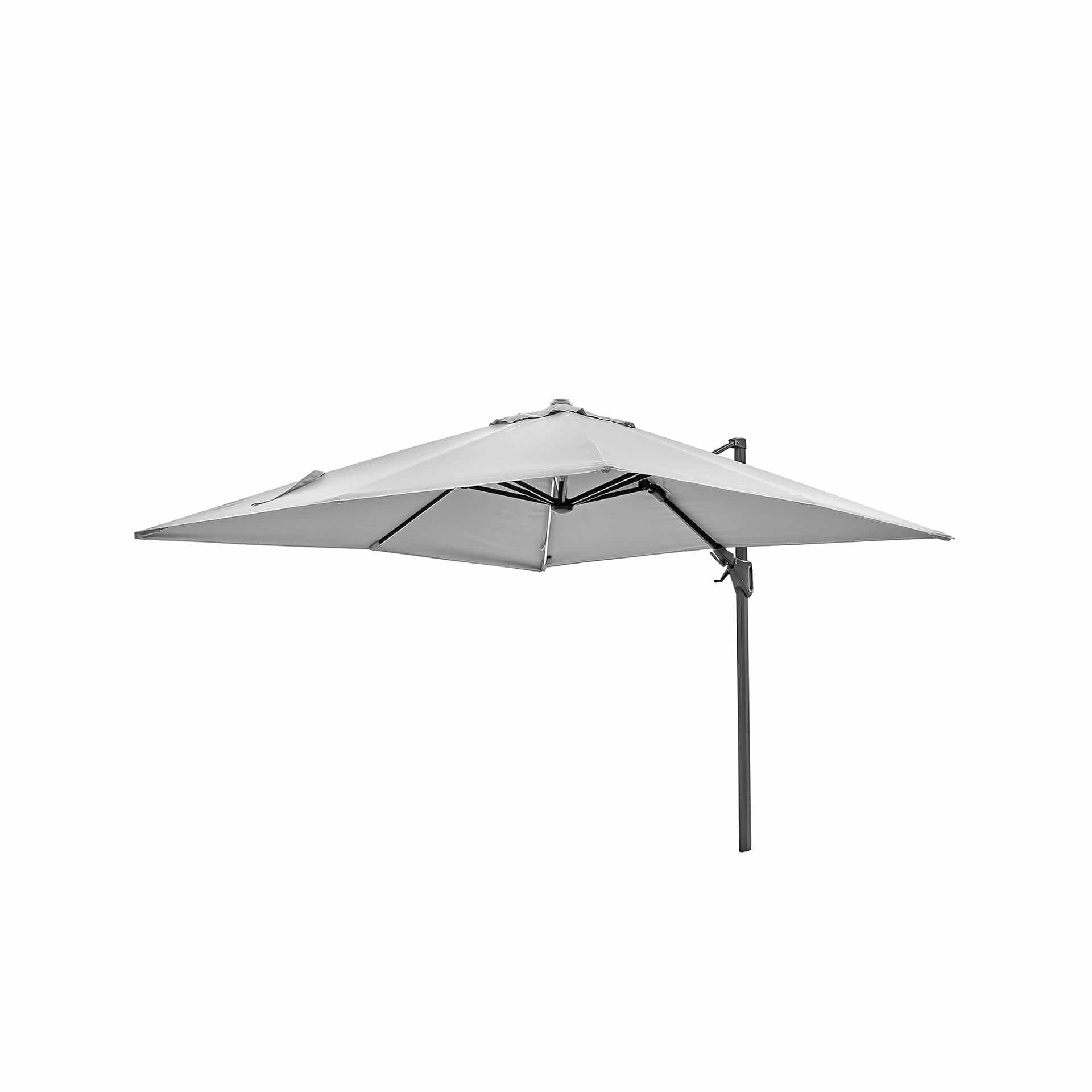 Platinum Glow Challenger Light Grey 3m Square Parasol