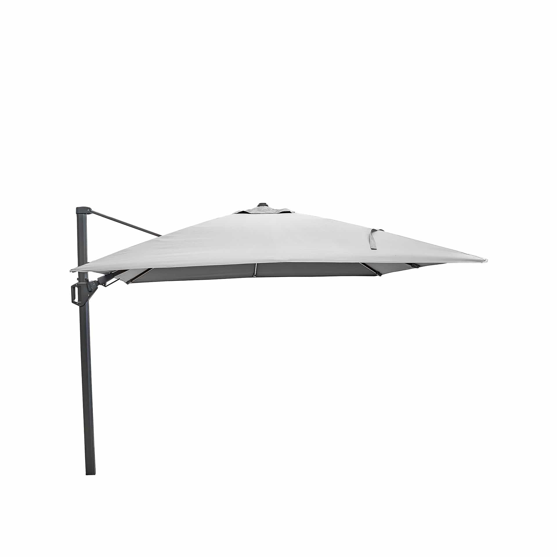 Platinum Glow Challenger Light Grey 3m Square Parasol