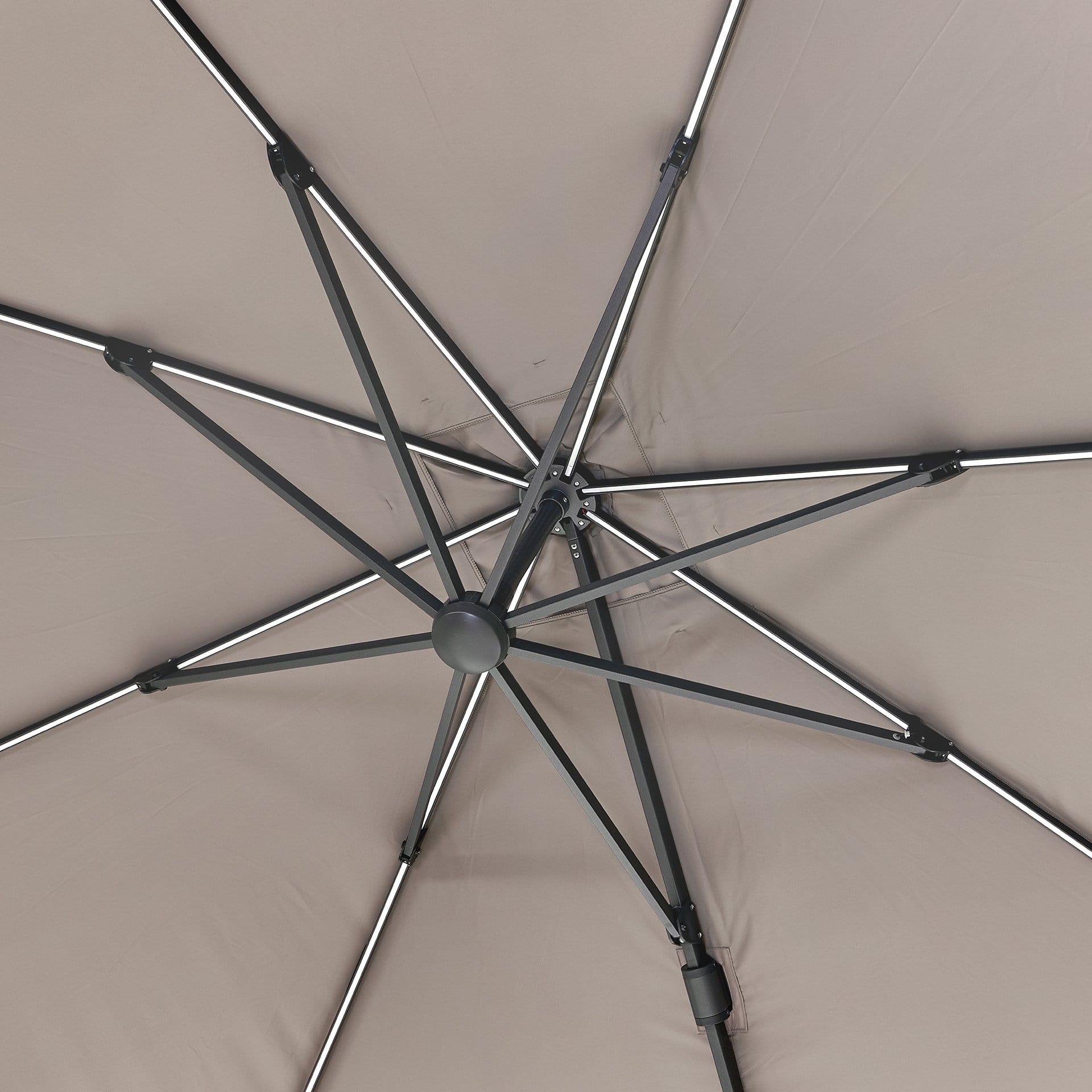 Platinum Glow Challenger Taupe 3m Square Parasol