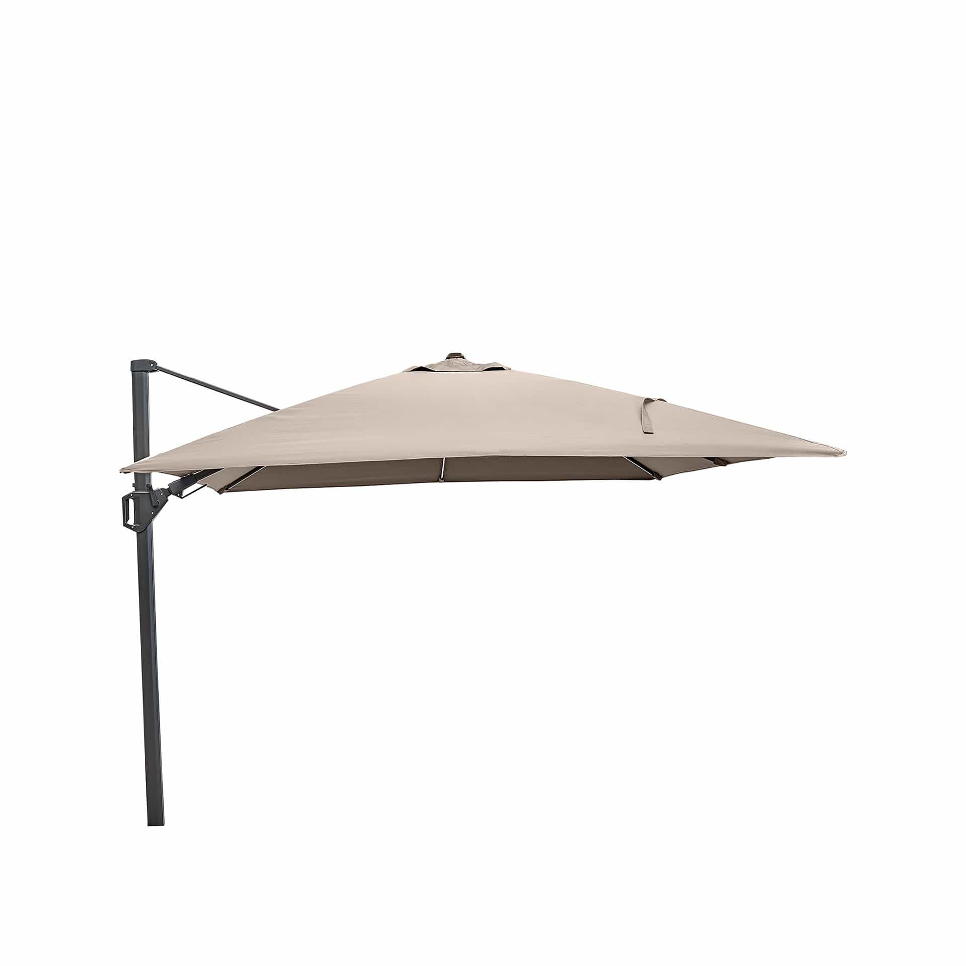 Platinum Glow Challenger Taupe 3m Square Parasol