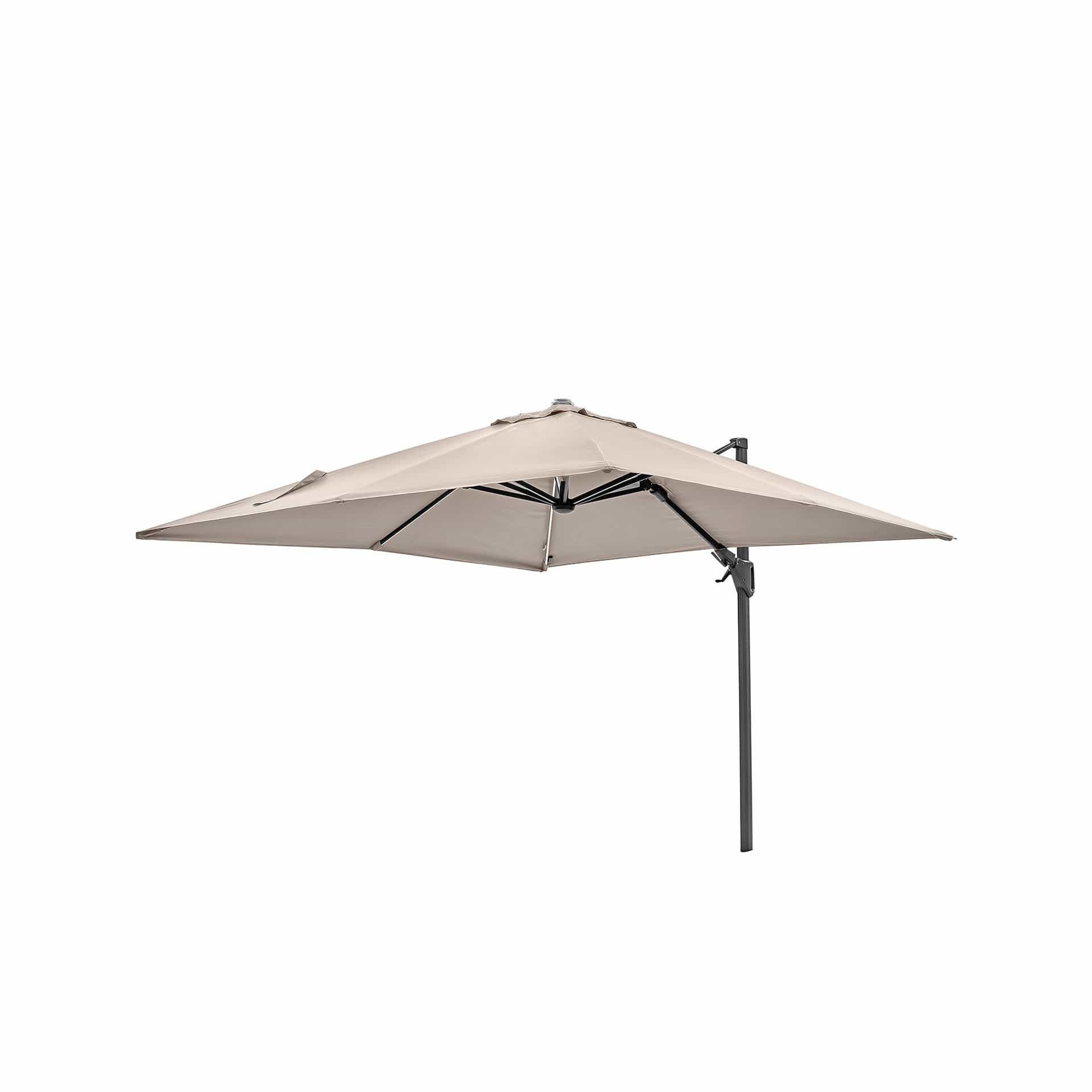 Platinum Glow Challenger Taupe 3m Square Parasol
