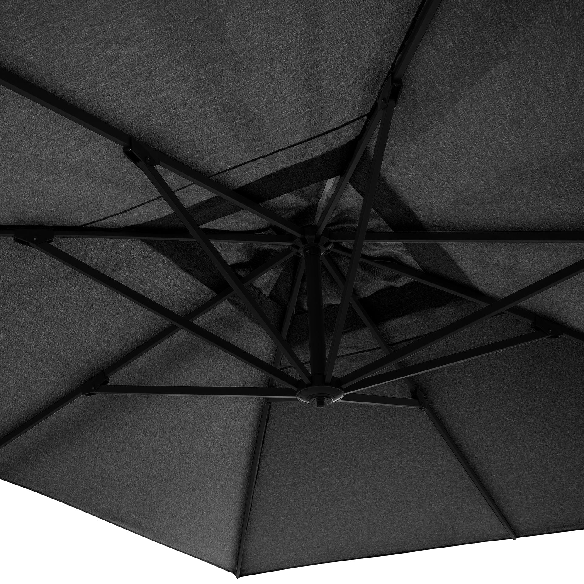 Platinum Icon Faded Black 4m Rectangular Parasol