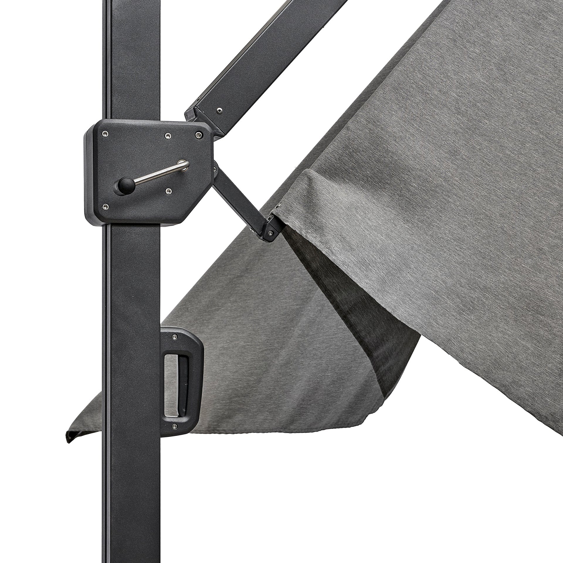 Platinum Icon Marl Grey 4m Rectangular Parasol