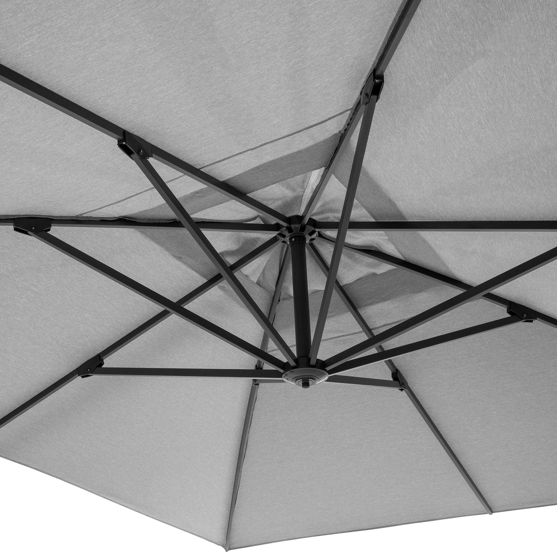 Platinum Icon Marl Grey 4m Rectangular Parasol