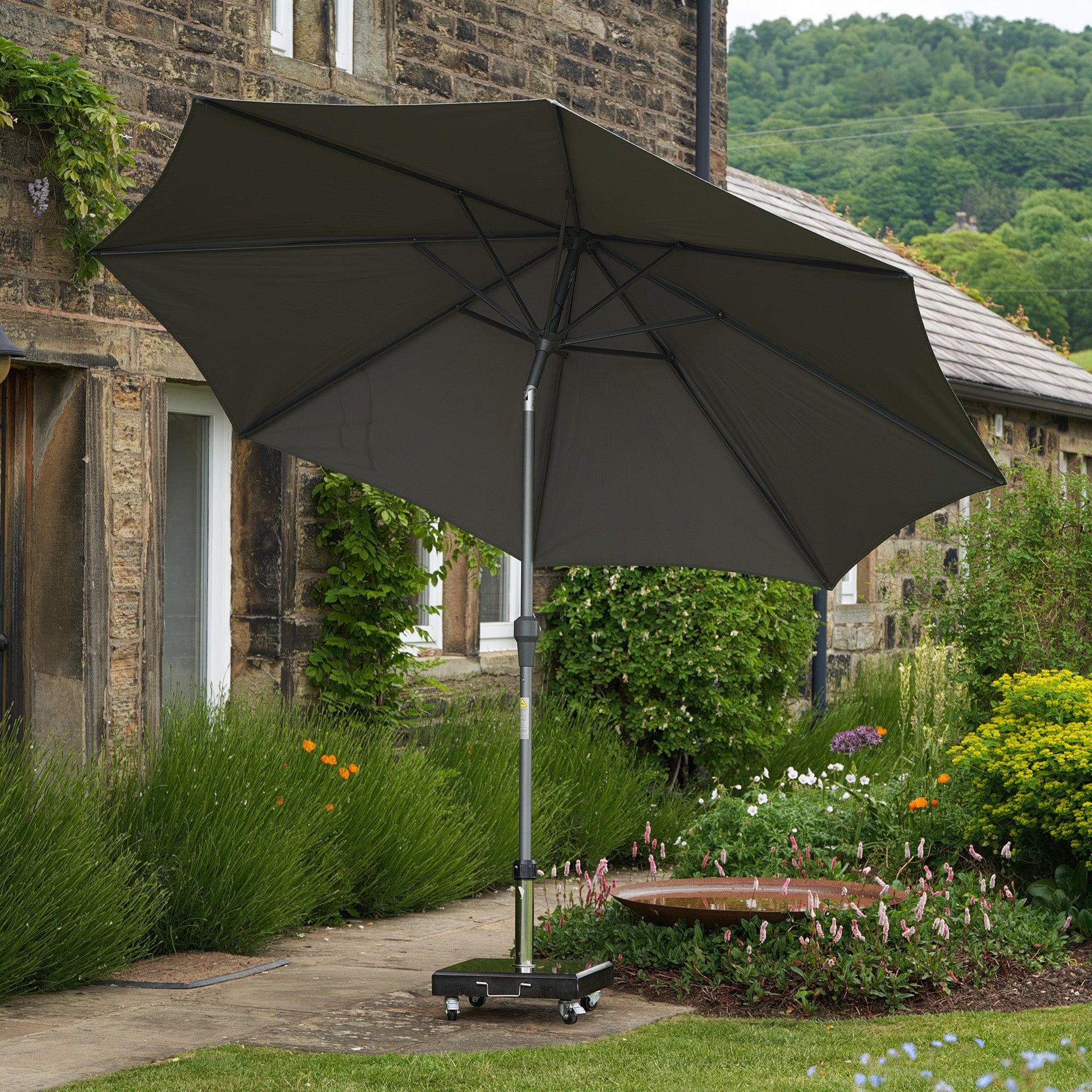 Platinum Riva Anthracite 2.5m Round Parasol