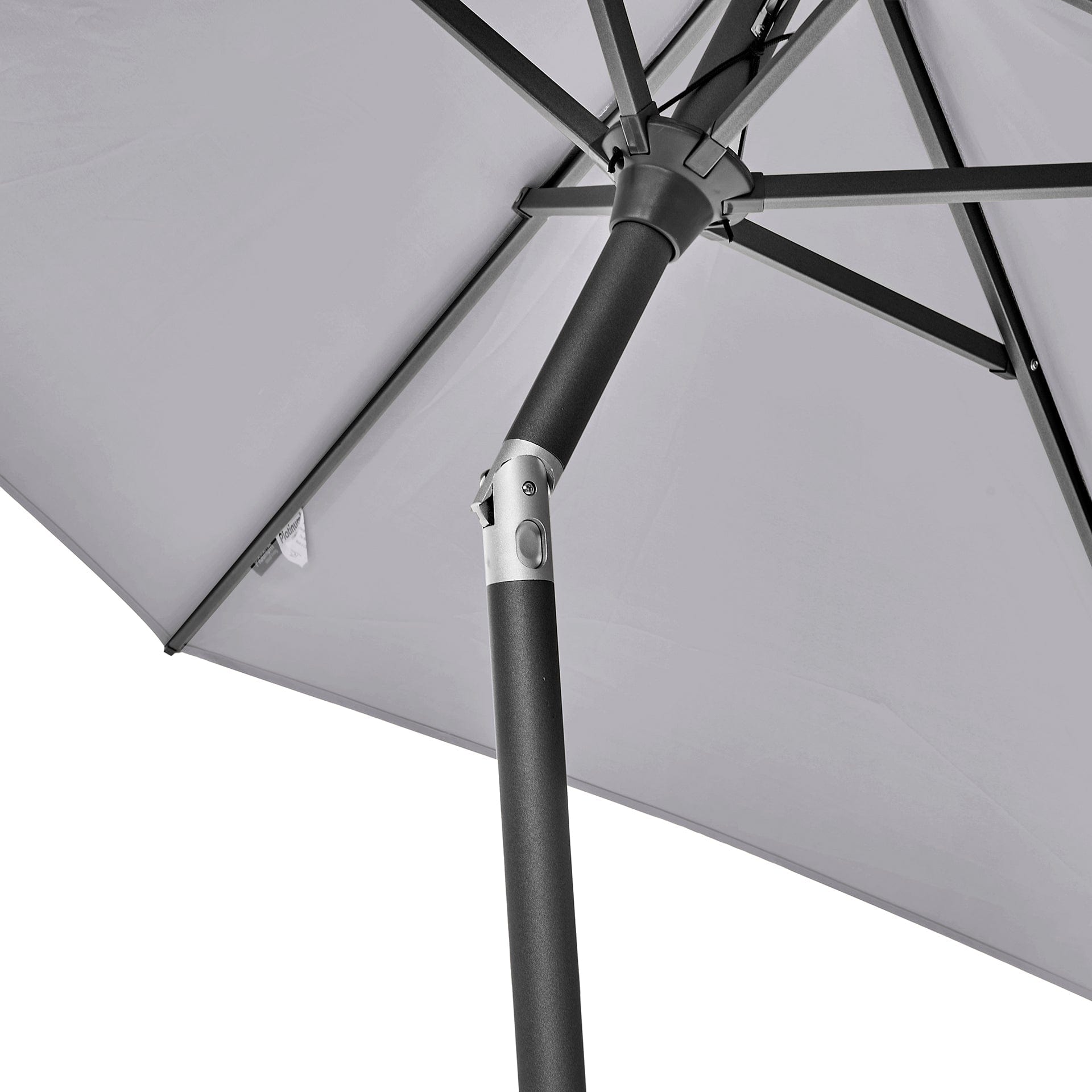 Platinum Riva Light Grey 2.5m Round Parasol