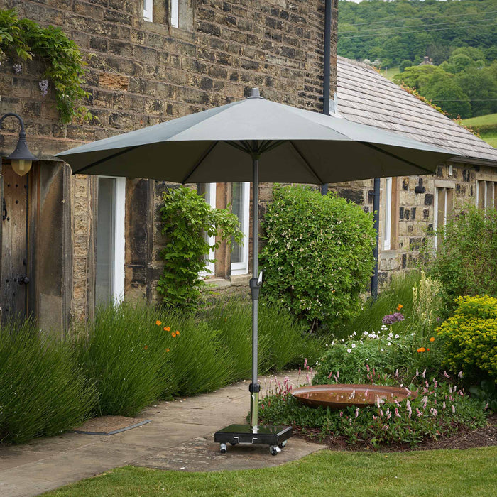 Platinum Riva Light Grey 3.5m Round Parasol