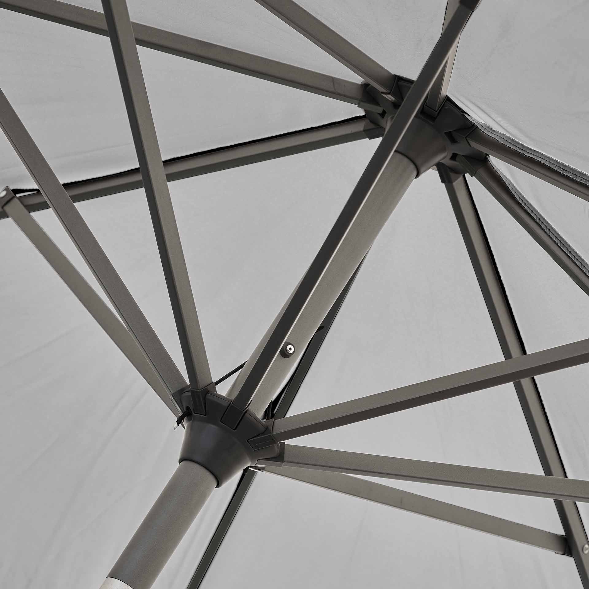 Platinum Riva Light Grey 3m Round Parasol