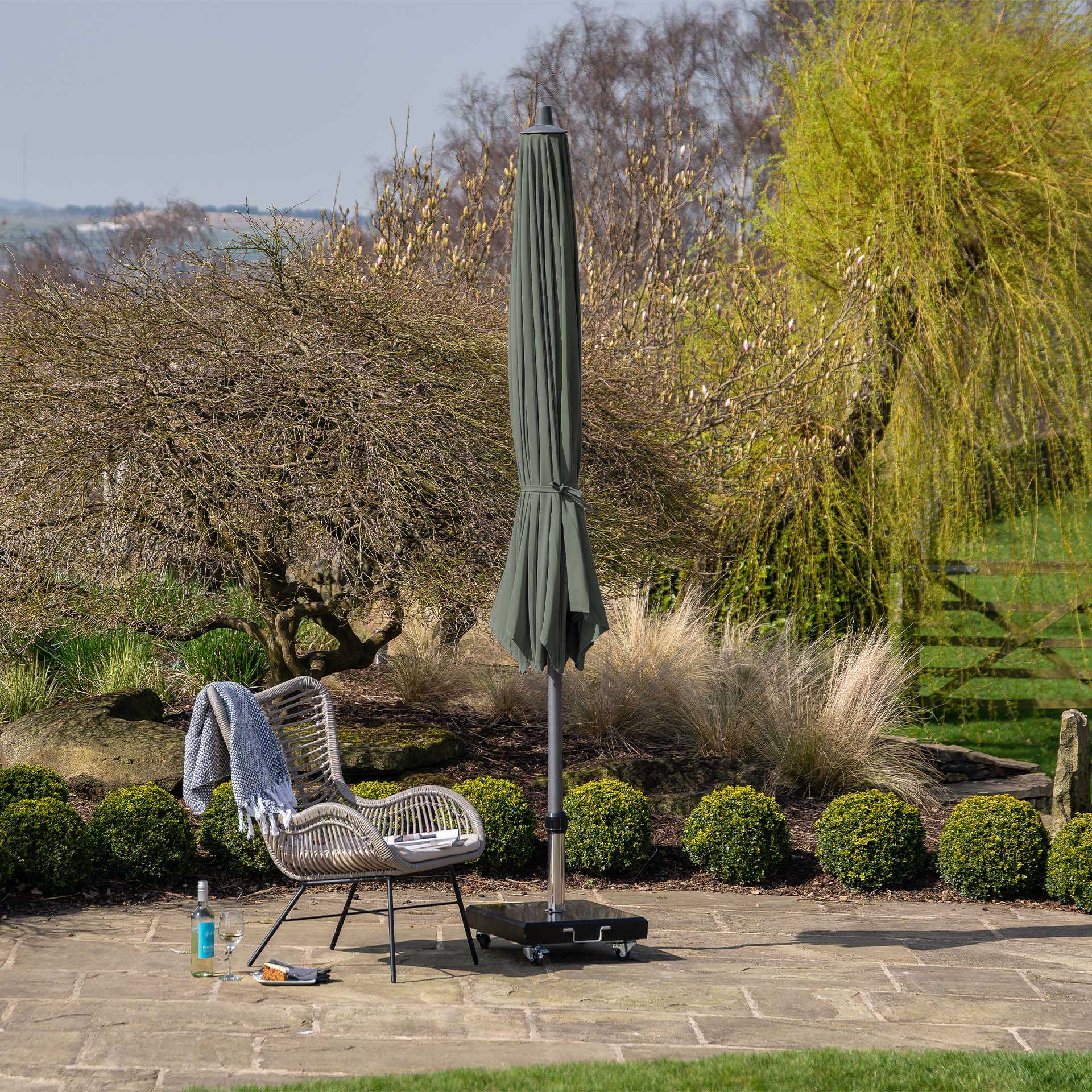 Platinum Riva Olive 3.5m Round Parasol