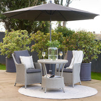 Platinum Riva Premium 3m Round Manhattan Grey Parasol