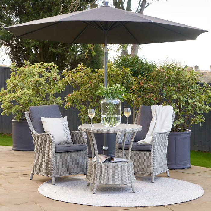 Platinum Riva Premium 3m Round Manhattan Grey Parasol