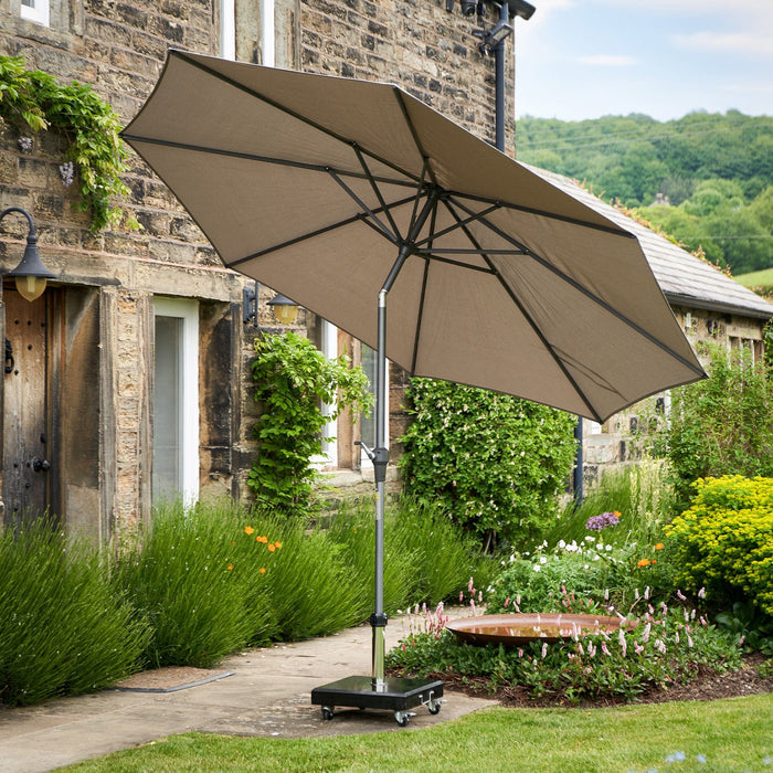 Platinum Riva Taupe 2.5m Round Parasol