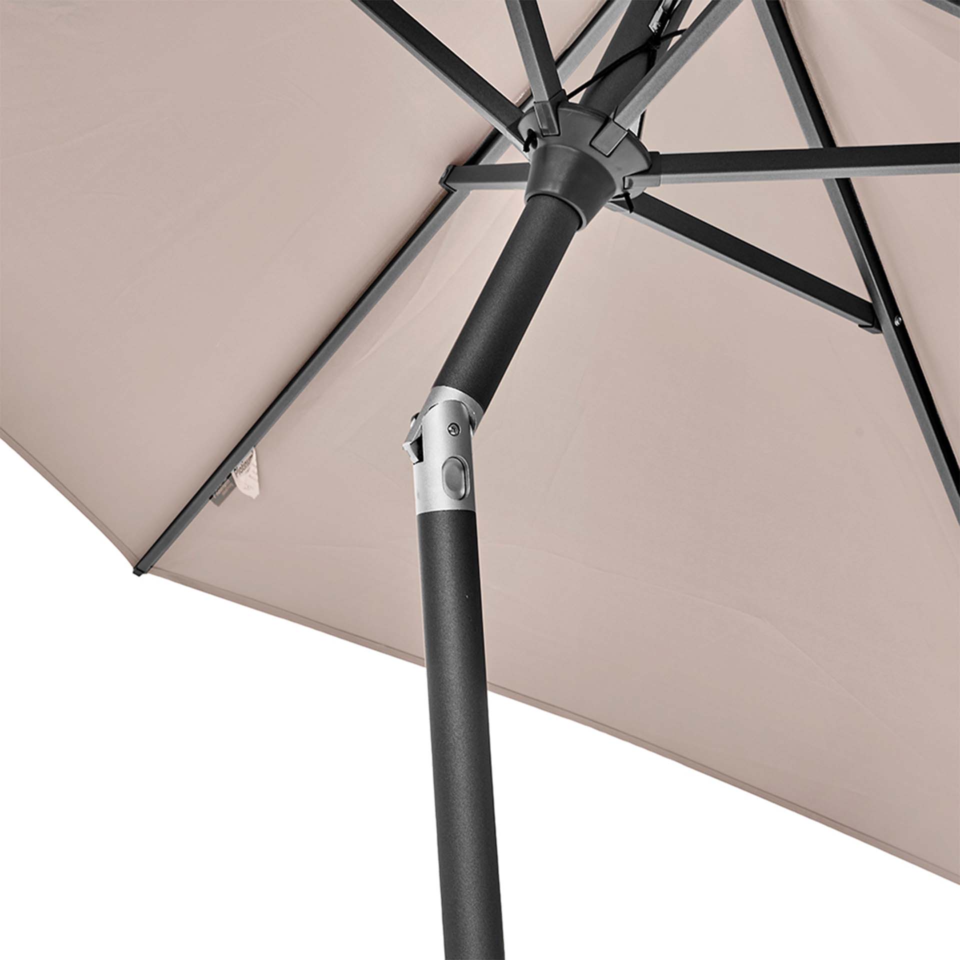 Platinum Riva Taupe 2.5m Round Parasol