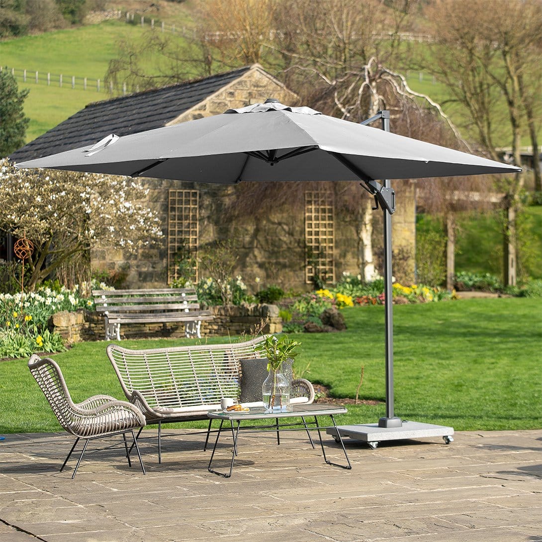 Platinum Voyager T2 Light Grey 2.7m Square Parasol