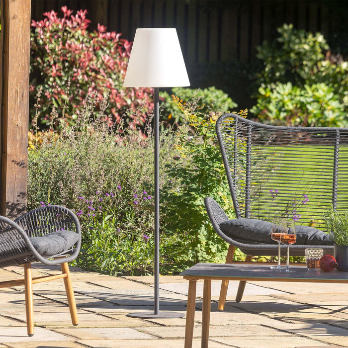 Skara Grey Outdoor Floor Lamp