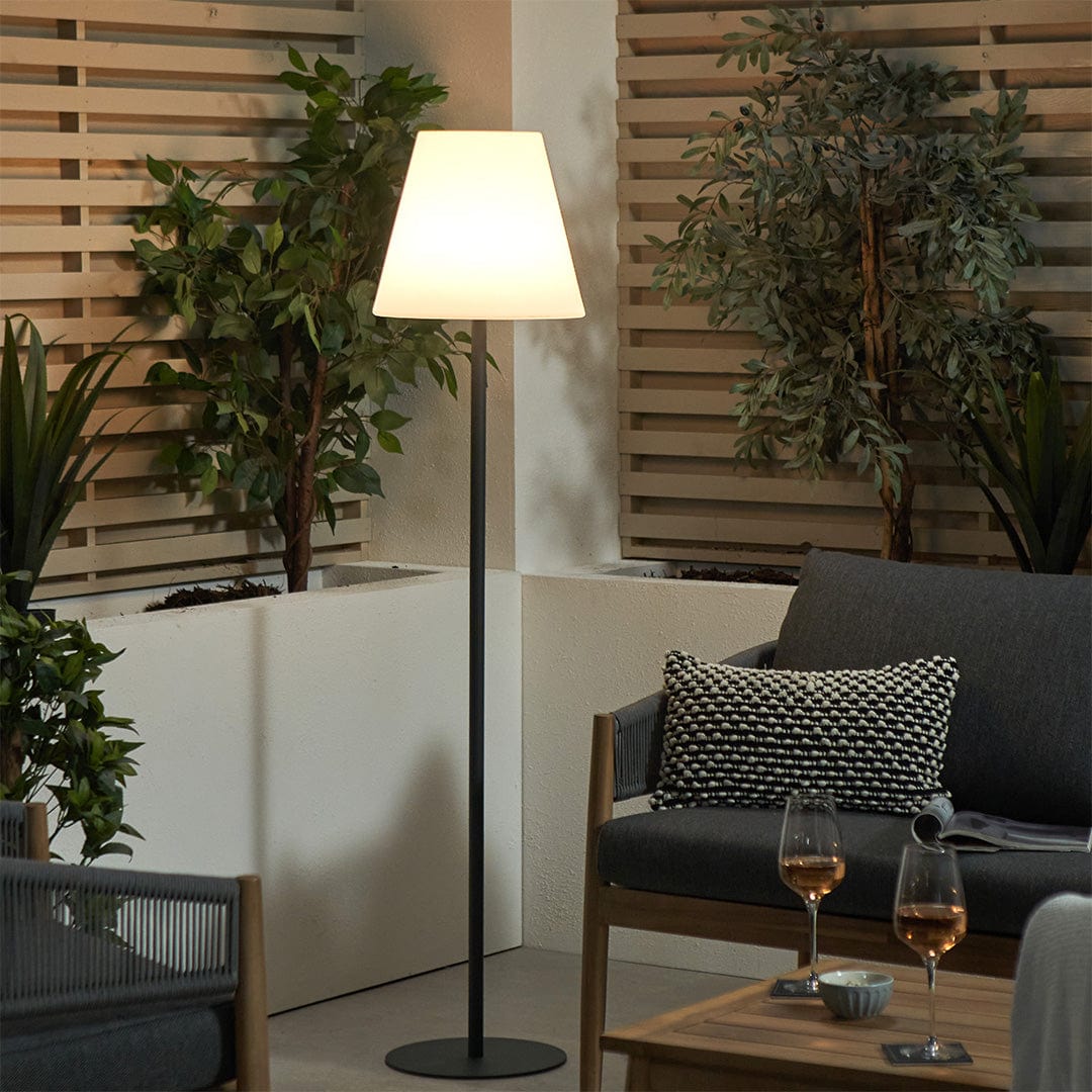 Skara Grey Outdoor Floor Lamp