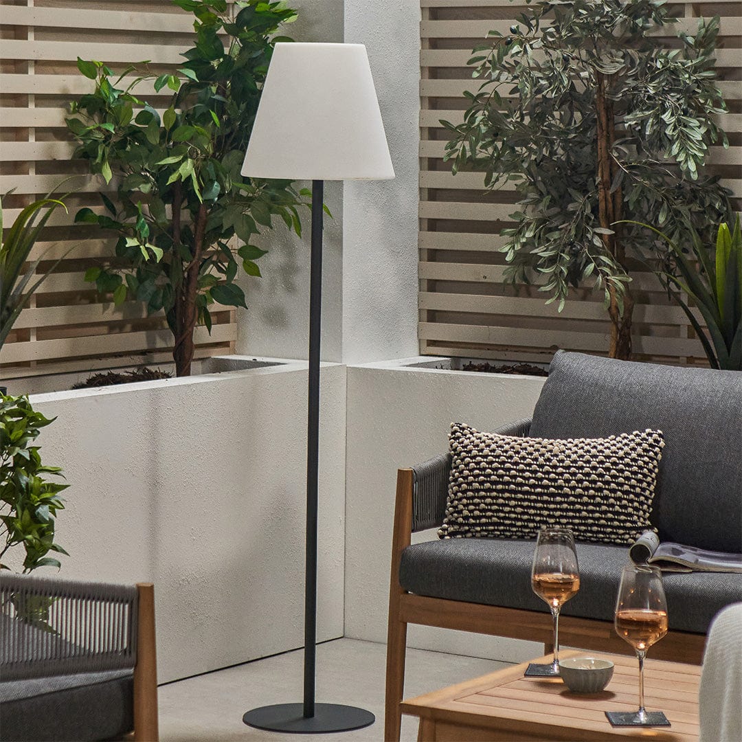 Skara Grey Outdoor Floor Lamp