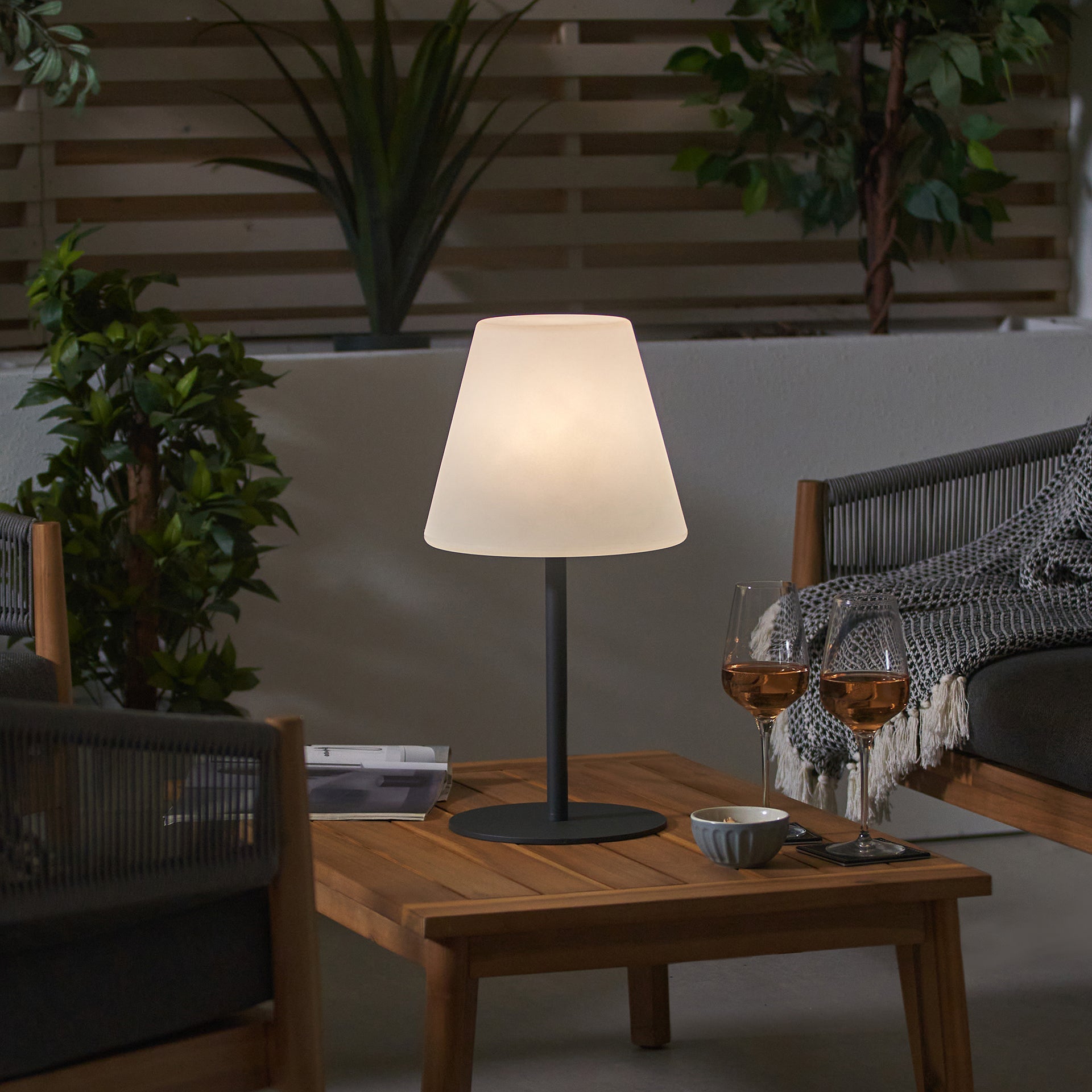 Skara Grey Outdoor Table Lamp