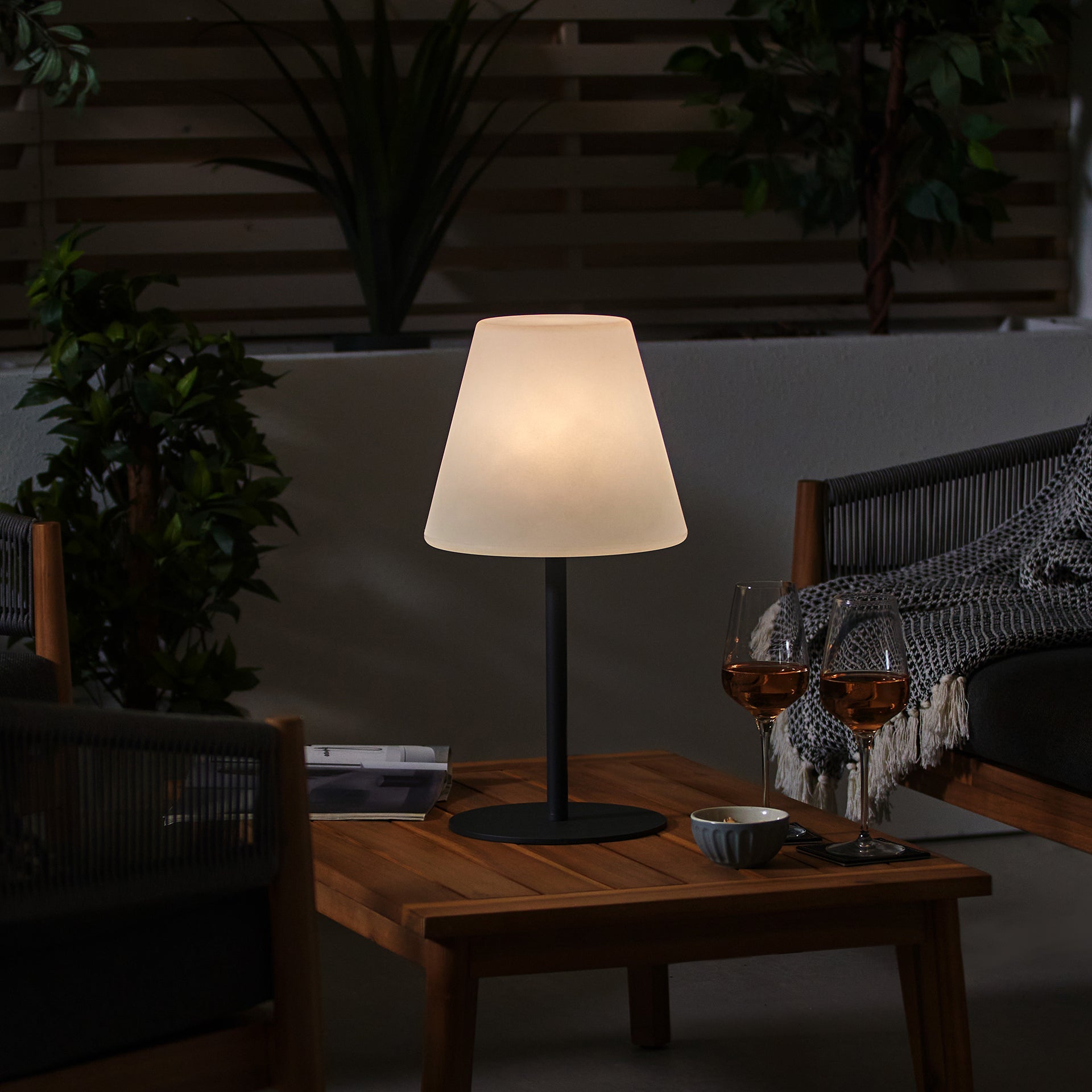 Skara Grey Outdoor Table Lamp