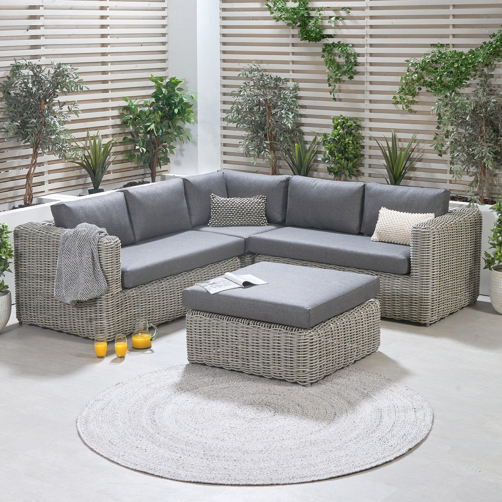 Tarragona Cool Grey Corner Set