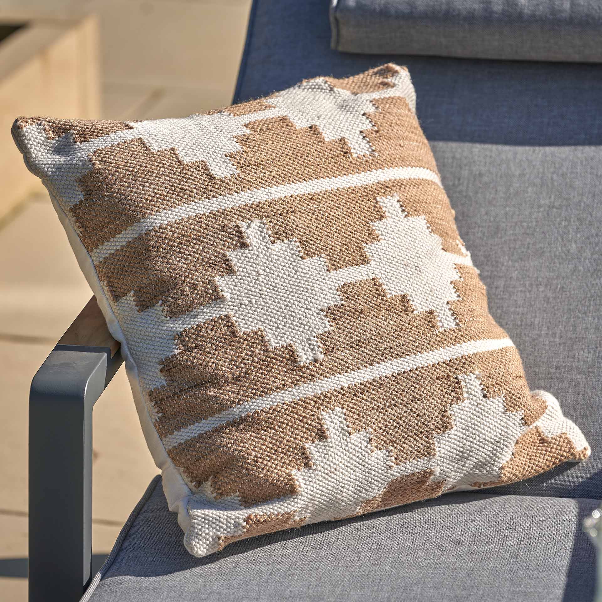 Taupe Moroccan Outdoor Scatter Cushion