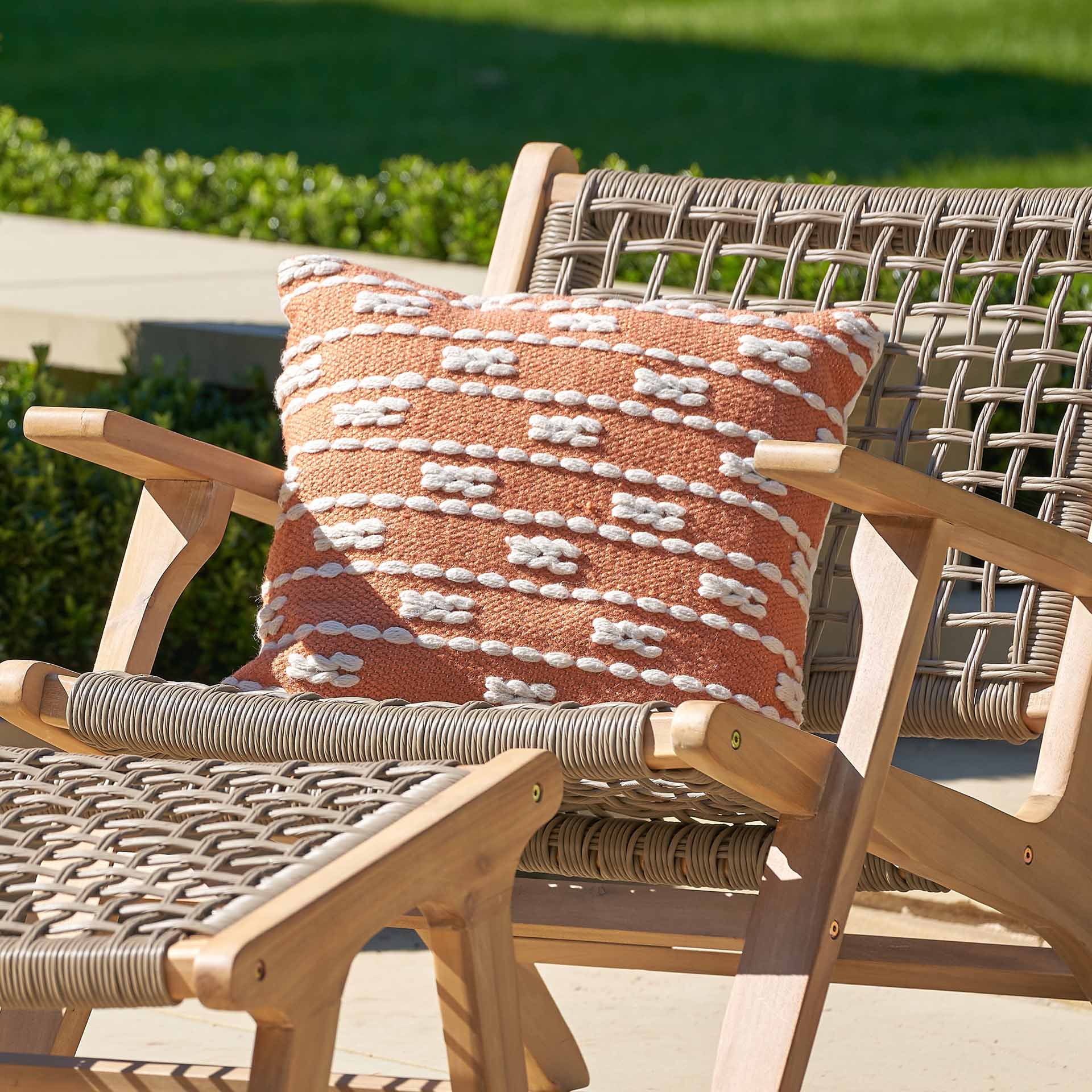 Terracotta Braid Outdoor Scatter Cushion