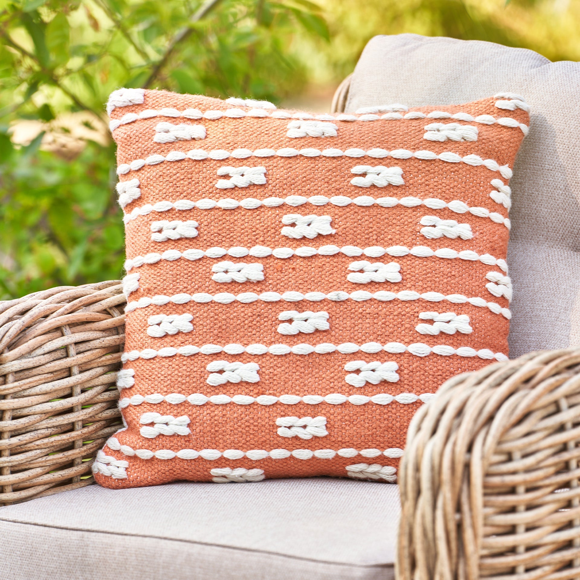 Terracotta Braid Outdoor Scatter Cushion