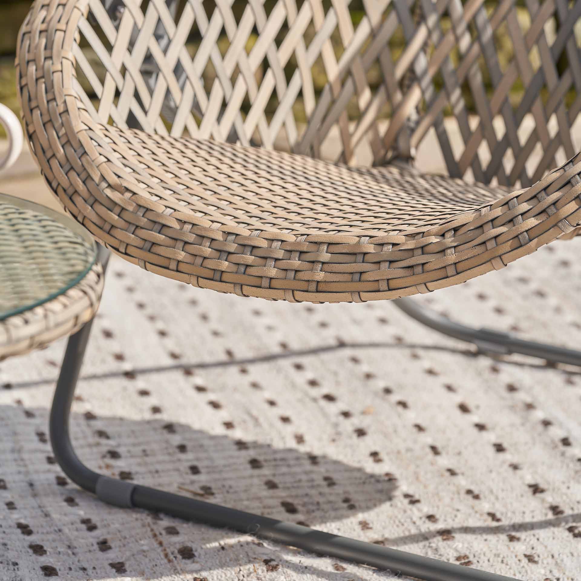 Tobs Grey Foldable Garden Chair and Footstools Set