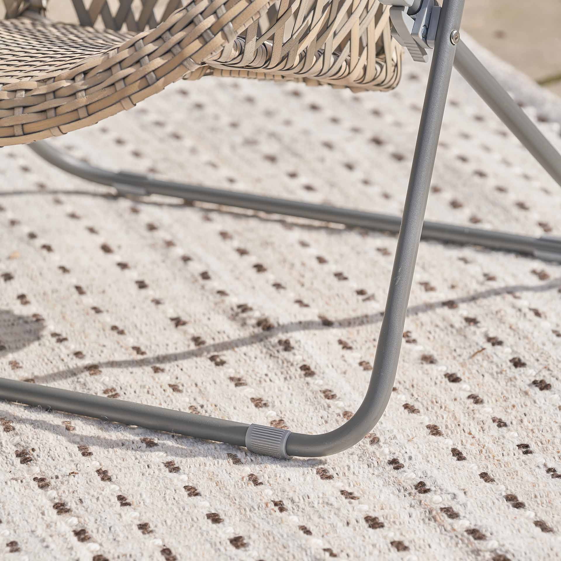 Tobs Grey Foldable Garden Chair Set