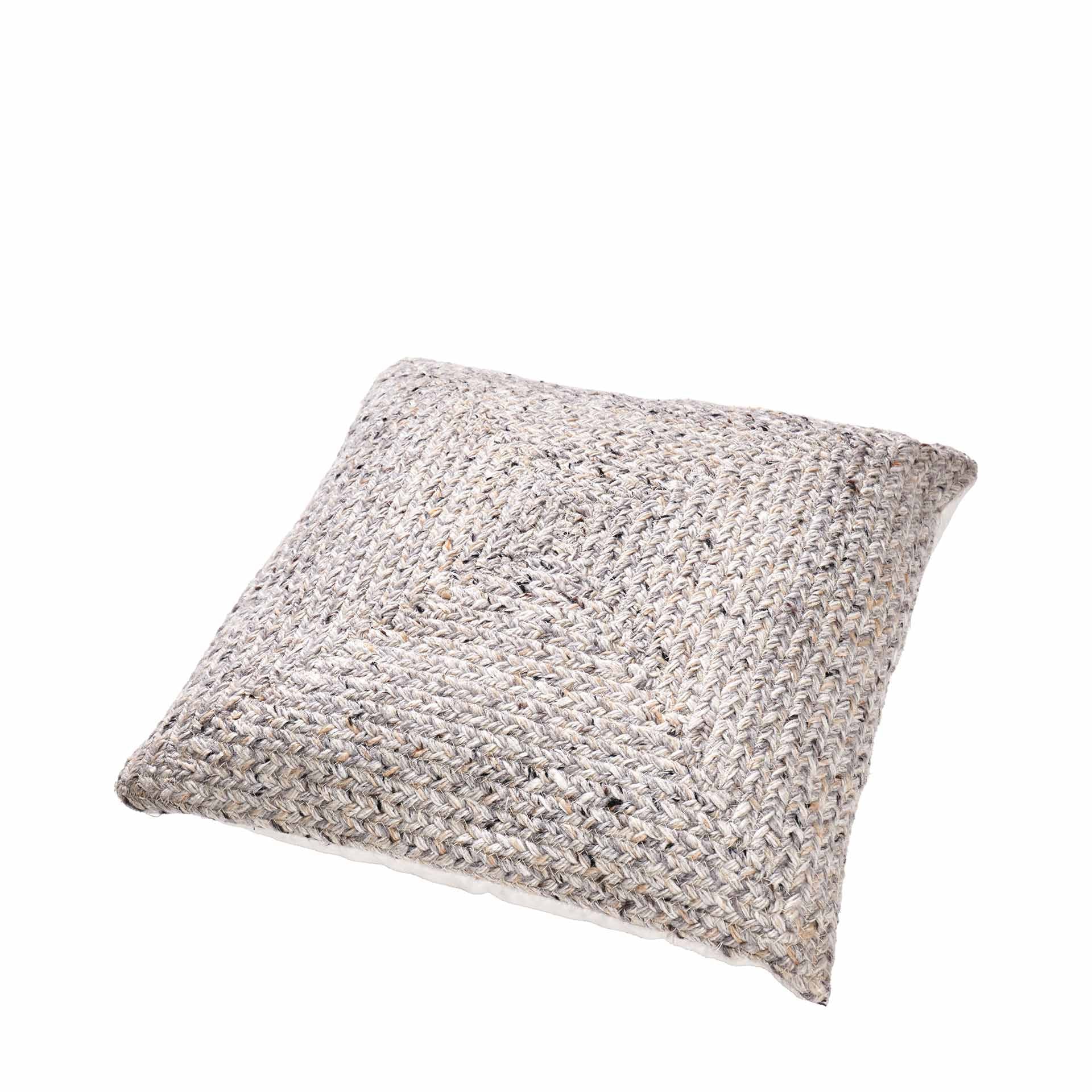 Warm Grey Tweed Outdoor Scatter Cushion